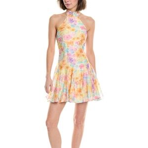 ASTR Sommar Halter Floral Mini Dress Medium